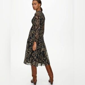 Aritzia Wilfred Rosalyn Ruffle Formal new Evening Holiday Wedding Dress Sz XXS